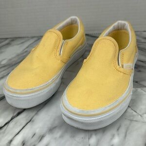 Vans yellow slip on sneaker shoes kids size 11